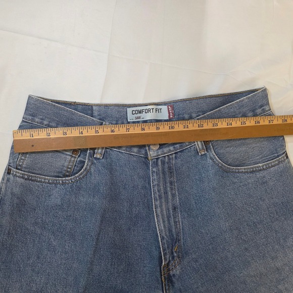 Levi 560 Jeans Mens W34 L33 Blue Denim Comfort Fit Straight Leg Zip Fly Casual - Picture 9 of 14